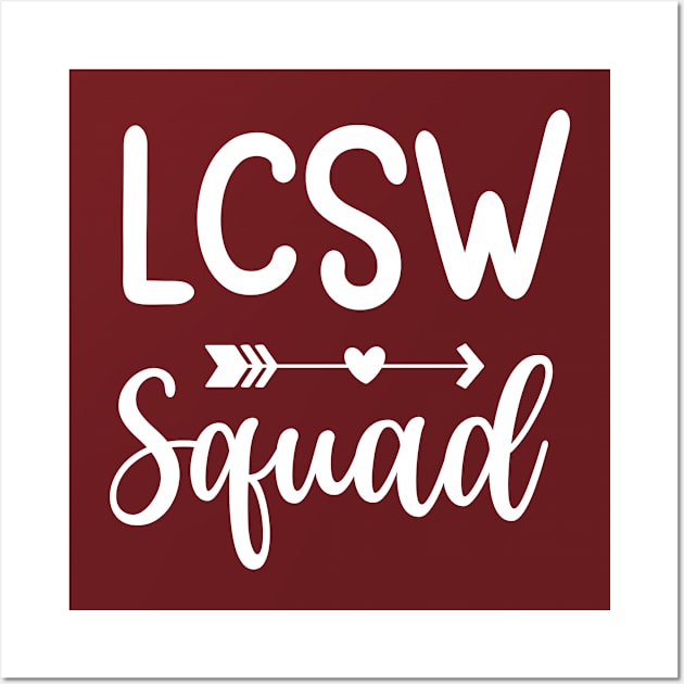 Lcsw - Squad Design Wall Art by best-vibes-only